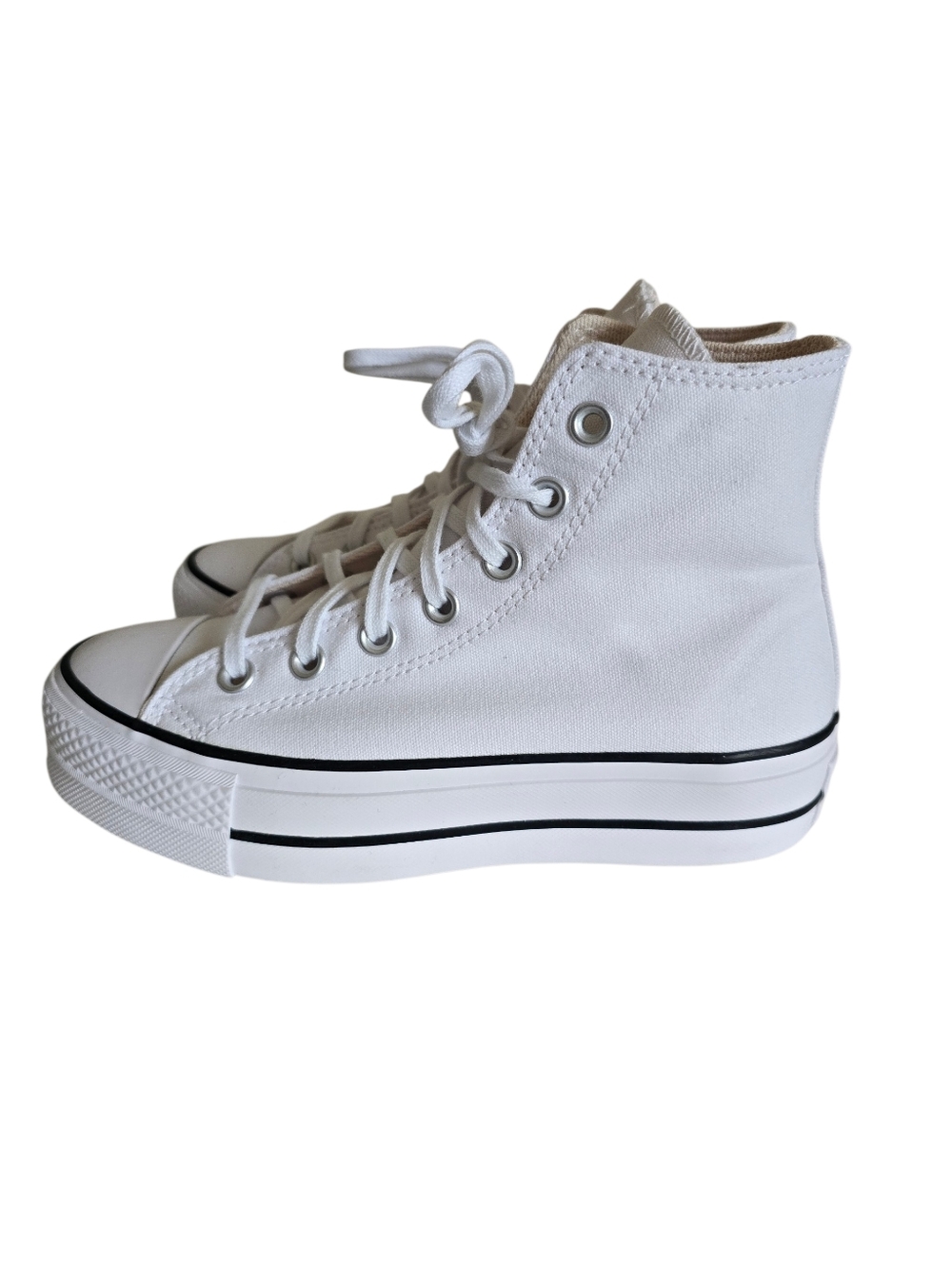 NEW🤍Converse Chuck Taylor All-Star Women White Lift High-Top Platform Sneakers - Picture 5 of 16
